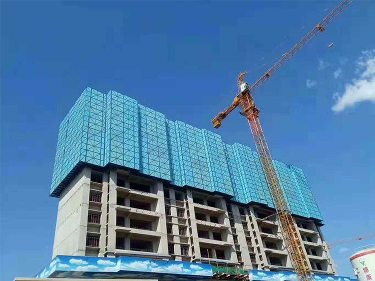 爬架網(wǎng)安裝效果